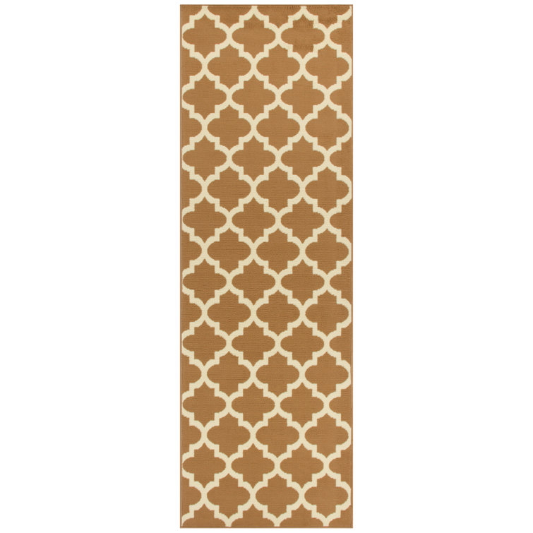 Canora Grey Masam Callicoon Geometric Area Rug in Caramel & Reviews